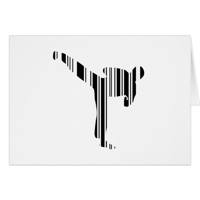 KICKBOXER BAR CODE Motif de code-barres de kickbox (Devant horizontal)