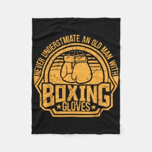 Kickboxer Kickboxing Boxer Boxing Vintage Design  Fleece Blanket