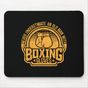 Kickboxer Kickboxing Boxer Boxing Vintage Design Mouse Pad