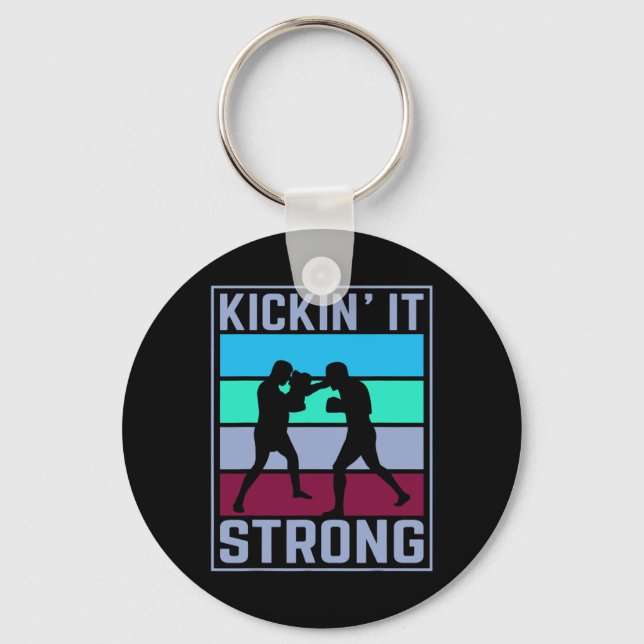 Kickboxer Martial Arts Kickboxing _1  Keychain (Front)