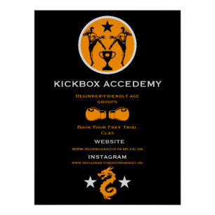 Kickboxer Muay Thai Business Promotion Poster