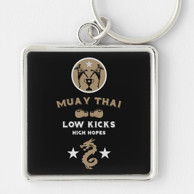 Kickboxer Muay Thai Sport Keychain (Front)