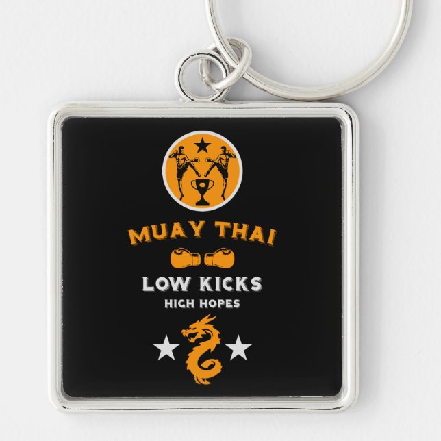 Kickboxer Muay Thai Sport Keychain (Front)
