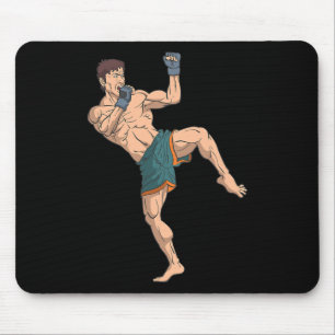 Kickboxer Prepares To Strike Mouse Pad