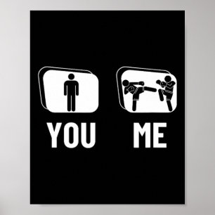 Kickboxer Proud Funny Men Kickboxing  Poster