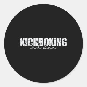 Kickboxing 3rd Dan Martial Arts  Classic Round Sticker