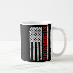 Kickboxing American Flag 4th July Patriotic Funny  Coffee Mug