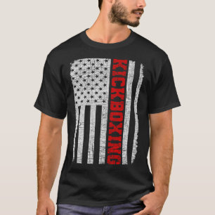 Kickboxing American Flag 4th July Patriotic Funny T-Shirt
