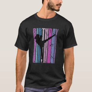 Kickboxing Birthday Womens Kickboxer Retro Vintage T-Shirt