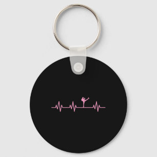Kickboxing Boxer Kick Lifeline Heartbeat Life Love Keychain