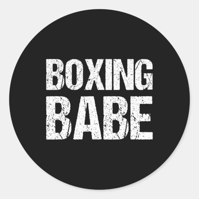 Kickboxing Boxing Bybe Shirt  Classic Round Sticker (Front)
