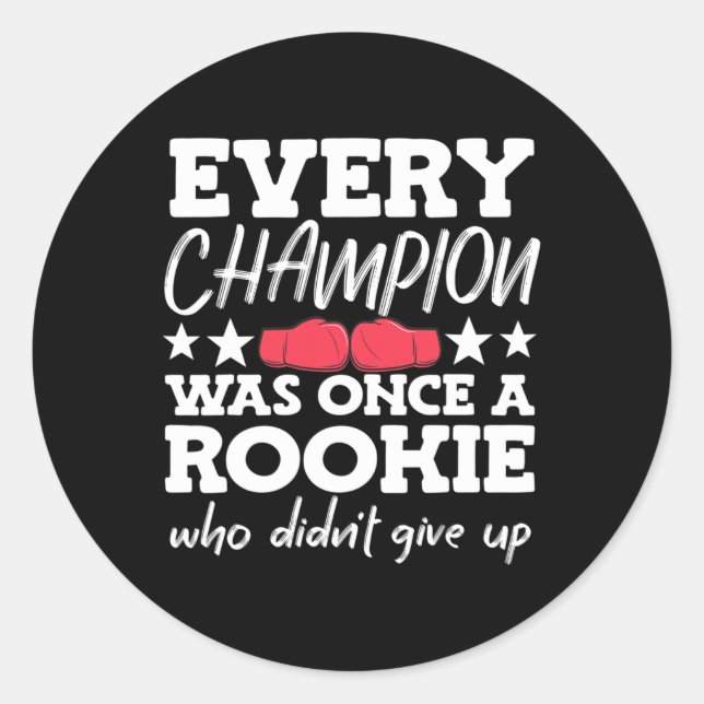 Kickboxing Boxing  Classic Round Sticker (Front)