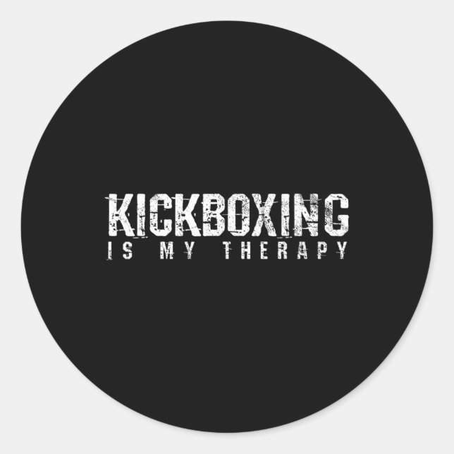 Kickboxing Boxing Material Arts Gift  Classic Round Sticker (Front)