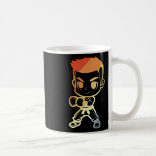 Kickboxing Boy Cartoon Look Kickboxer Karate Coffee Mug