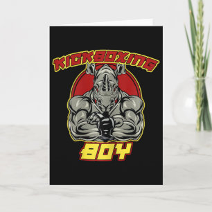 Kickboxing Boy Martial Arts  Card
