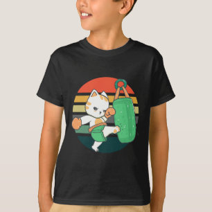 Kickboxing Cat Men Women Kids T-Shirt