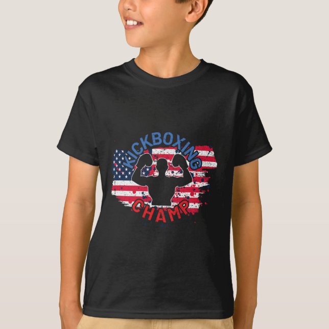 Kickboxing Champ Usa  T-Shirt (Front)