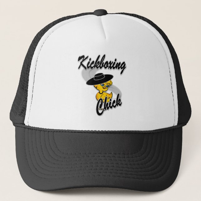 Kickboxing Chick #4 Trucker Hat (Front)