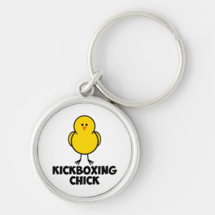 Kickboxing Chick Keychain