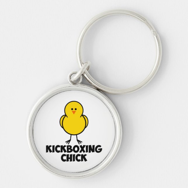 Kickboxing Chick Keychain (Front)