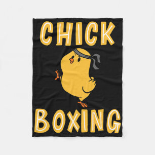 Kickboxing Chickboxing Kick Boxing Workout Fleece Blanket