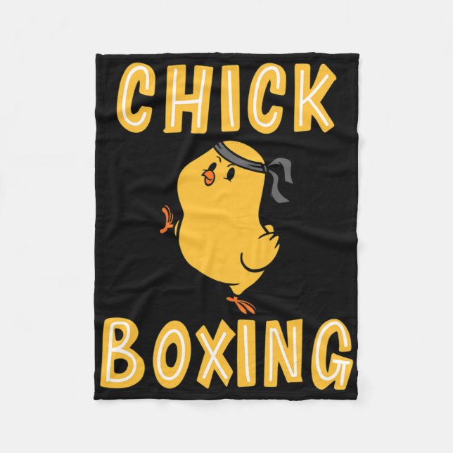 Kickboxing Chickboxing Kick Boxing Workout  Fleece Blanket (Front)