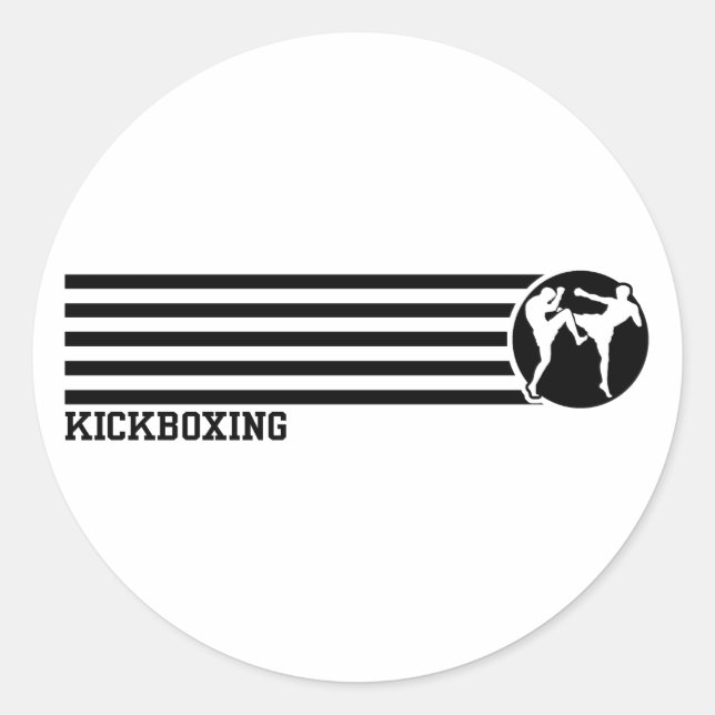 Kickboxing Classic Round Sticker (Front)