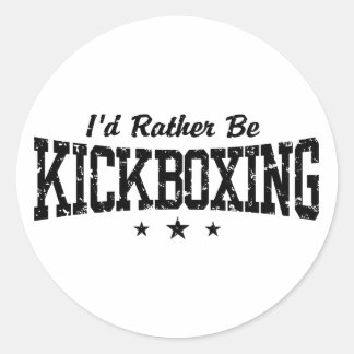 Kickboxing Classic Round Sticker