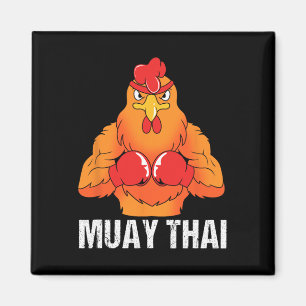Kickboxing Coach Thailand Rooster Muay Thai Magnet