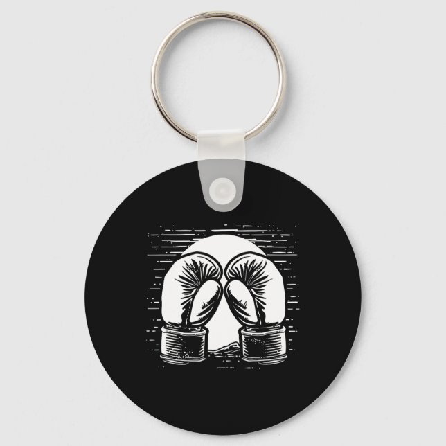 Kickboxing Drawing Self-defense  Keychain (Front)