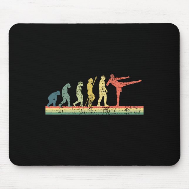 Kickboxing Evolution Funny Gift Tee Kick  Mouse Pad (Front)