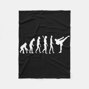 Kickboxing Evolution Karate Arti Taekwondo Judo Fleece Blanket