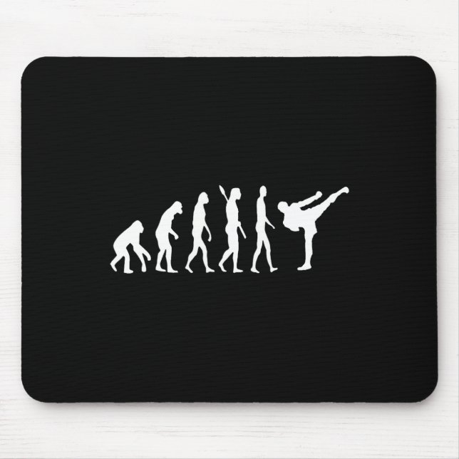 Kickboxing Evolution Karate Arti Taekwondo Judo  Mouse Pad (Front)