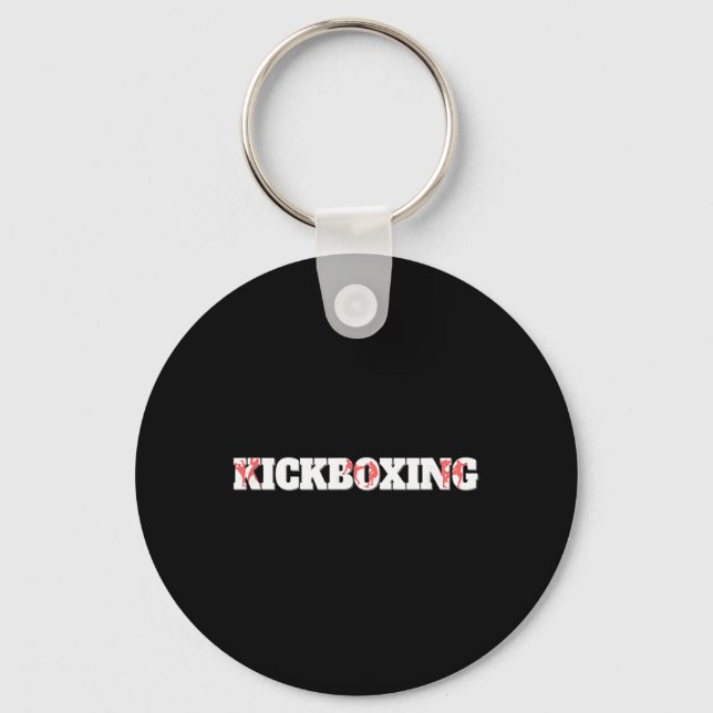 Kickboxing Fighting Cage Fight Training  Keychain (Front)