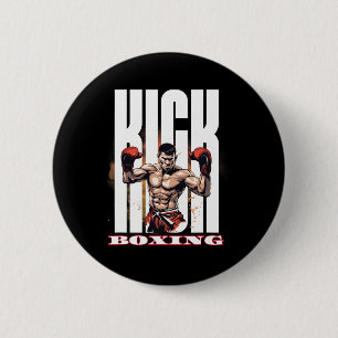 Kickboxing Fighting Style  2 Inch Round Button