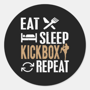 Kickboxing For Kickboxer Classic Round Sticker