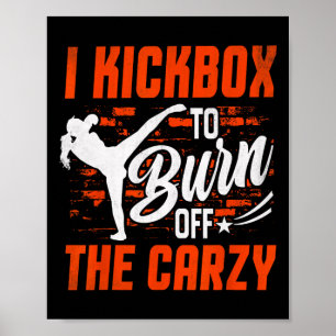 Kickboxing For Men Women Kickboxer Jab Workout Fit Poster