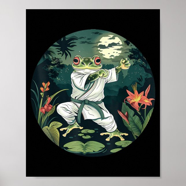 Kickboxing Forest Jiu-Jitsu MMA Toad Taekwondo Poster (Front)