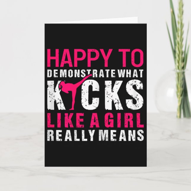 Kickboxing Girl  Card (Front)