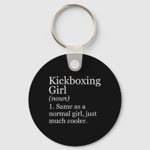 Kickboxing Girl Definition Funny Sarcastic Sports Keychain