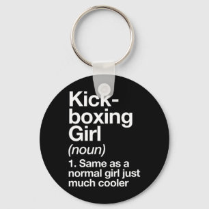 Kickboxing Girl Definition Funny Sports Martial Ar Keychain