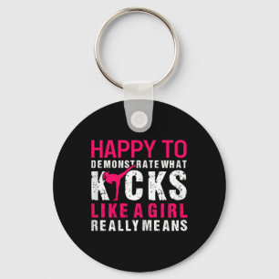 Kickboxing Girl Keychain