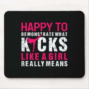 Kickboxing Girl Mouse Pad