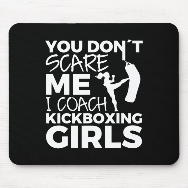 Kickboxing Girls Coach  Mouse Pad (Front)