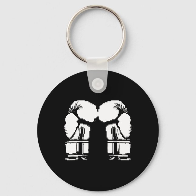 Kickboxing Gloves Pixel Art Sanda  Keychain (Front)