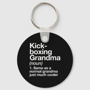 Kickboxing Grandma Definition Funny Sports  Keychain