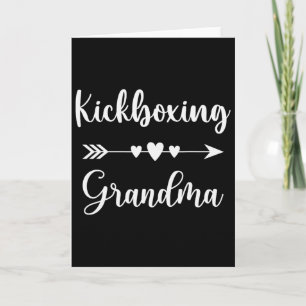 Kickboxing Grandma Kickboxing Lovers Kickboxing Gr Card