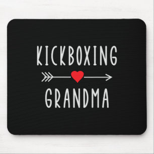 Kickboxing Grandma Proud Kickboxing Grandmother Mo Mouse Pad