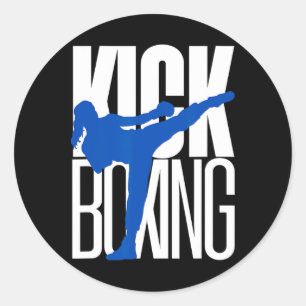 Kickboxing Highkick  Classic Round Sticker