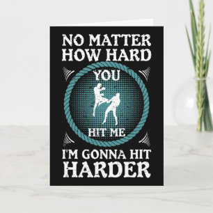 Kickboxing Hit Harder Gym Training  Card